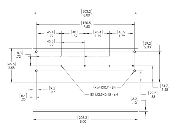 LBracket Vertical Plate Dimensions